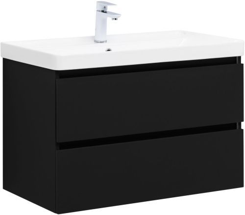 Тумба под раковину Aquanet Вега 2.0 00337955 79х46х50 подвесная цвет черный