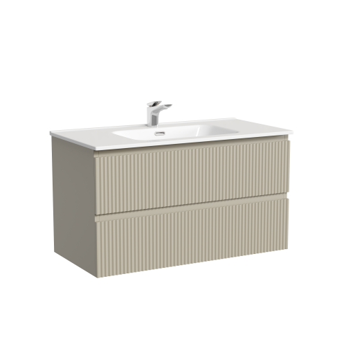 Тумба под раковину Sancos SNOB R SNR90CE 89х45х50 подвесная цвет бежевый