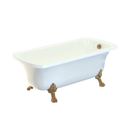 Ванна из искусственного мрамора Migliore OLIVIA 26922 174х80 пристенная прямоугольная с ножками