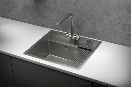 Кухонная мойка Granula Kitchen Space 6051, СТАЛЬ МАТОВАЯ 60х51 цвет сталь матовая поверхность матовая