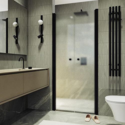 Душевая дверь Maybah Glass MGD-445-6 99х198 стекло матовое профиль черный