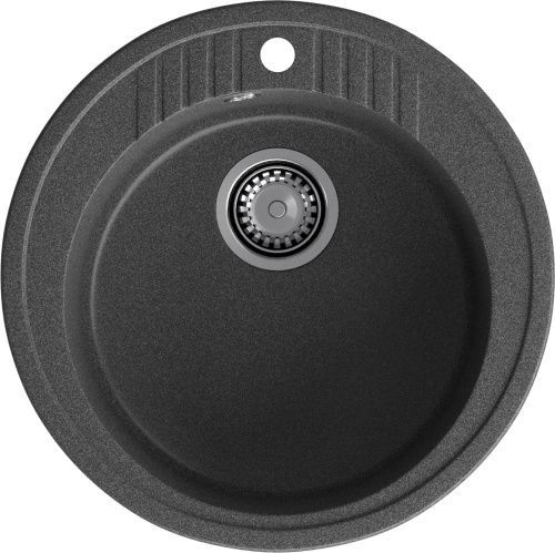Кухонная мойка Granfest Rondo R-520 графит 52х52 цвет графит поверхность матовая
