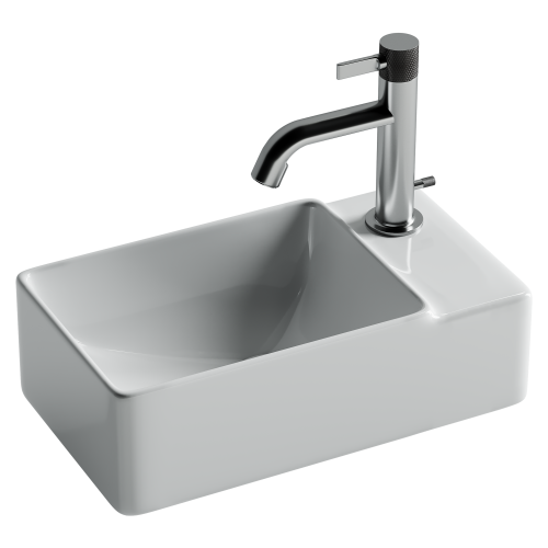 Раковина из сантехнического фарфора Ceramica Nova ELEMENT CN5045 40х22 подвесная цвет белый 1 отверстие под смеситель