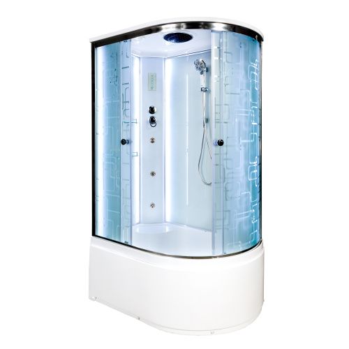 Душевая кабина AvaCan EM5012LLED+GM 120х90 четверть круга с крышей ориентация универсальная