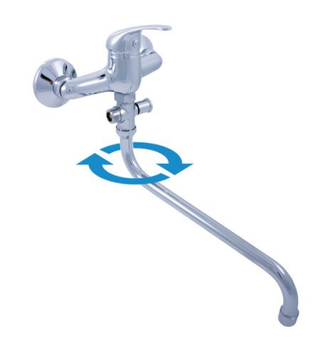 Смеситель для ванны и душа SAZAVA SA556.5 настенный хром