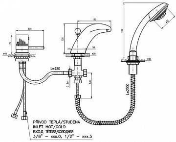 Смеситель RavSlezak DT271.5SZ на борт ванны золото - фото 2