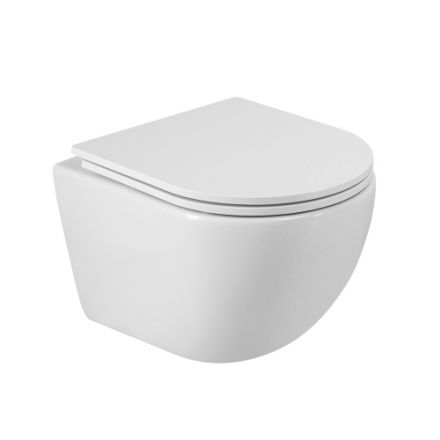 Чаша унитаза подвесная Cezares RELAX CZR-38088-49-TH-TOR/SC цвет белый без сиденья безободковая смыв торнадо