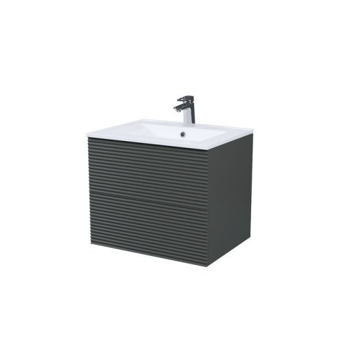 Тумба с раковиной IDDIS Bild BIL60G0i95K 60х45х50 подвесная цвет темно-серый