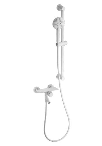 Душевой гарнитур со смесителем Wonzon & Woghand Click WW-FE05L222-MW настенный белый