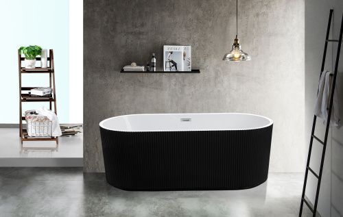 Ванна акриловая Esbano Tortuga (black) ESVATORTB 170х80 отдельностоящая овальная с каркасом