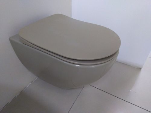 Чаша унитаза подвесная Creavit Free FE320-11CP00E-0000 цвет бежевый глянцевый без сиденья смыв торнадо