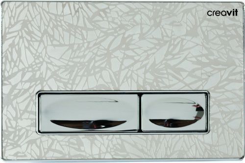 Клавиша смыва механическая Creavit GP4009.36 цвет хром с декором