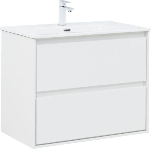 Тумба под раковину Aquanet Милан 00336369 80х45х64 подвесная цвет белый