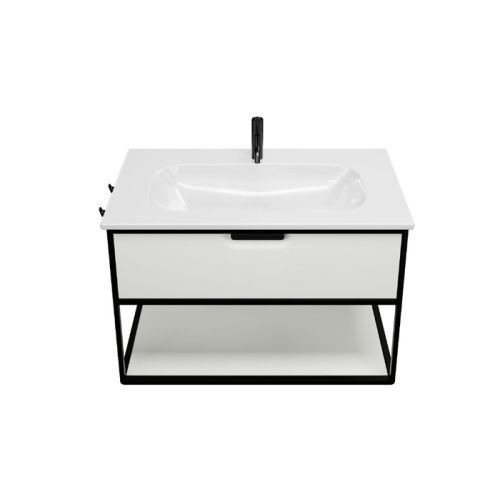 Тумба с раковиной Burgbad Vry SGUJ093F6019GO253C001*1 93х50х60 цвет белый матовый