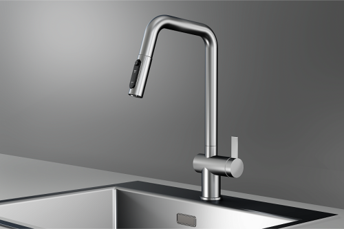 Смеситель для кухни Granula Kitchen Space 7273, СТАЛЬ САТИН на мойку сталь сатин