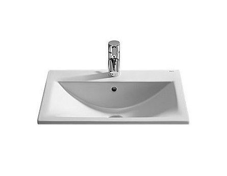 Раковина керамическая Roca 7.3271.1.600.Y 55х43 встраиваемая цвет белый 1 отверстие под смеситель