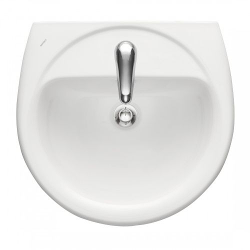 Раковина из сантехнического фарфора Santeri Соната 131112S0011B0 49х54 подвесная цвет белый 1 отверстие под смеситель