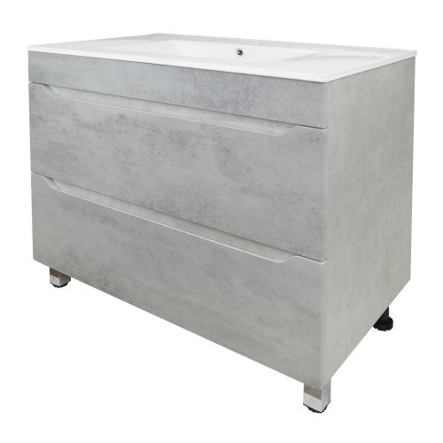 Тумба с раковиной Loranto Florena CS00086992 81х47х81 напольная цвет серый матовый