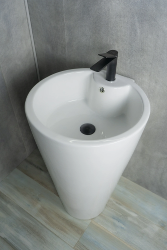 Раковина керамическая Gid Autonomo 81105 50х53 напольная цвет белый 1 отверстие под смеситель