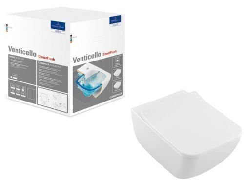 Унитаз подвесной Villeroy Boch Venticello 4611RL01 белый с сиденьем микролифт каскадный смыв