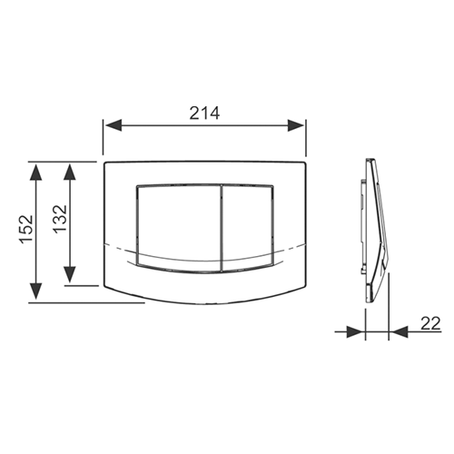 Панель смыва механическая Tece TECEambia 9240225 цвет хром - фото 2
