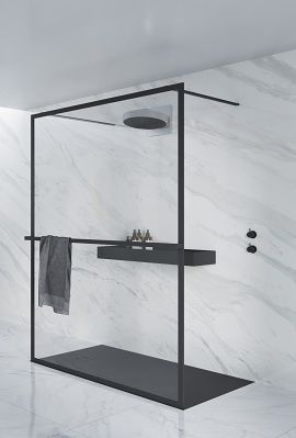 Душевая перегородка Riho LUCID G005032121 140х200 стекло прозрачное профиль белый