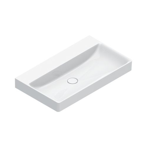 Раковина керамическая Catalano Green 80 см 420800001 подвесная цвет белый без отверстий под смеситель