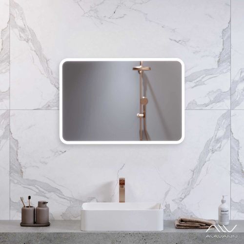 Зеркало в ванную Alavann Cat ALV0041002 90х60 цвет белый