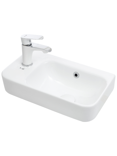 Раковина из санфаянса WeltWasser WW SK 10000003970 45х26 подвесная цвет белый глянцевый