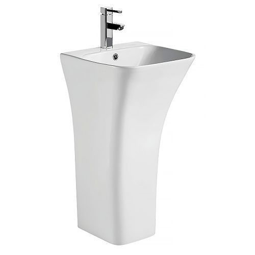 Раковина из санфаянса Azario FRETTA SQUARE 45 см AZ-315 напольная цвет белый 1 отверстие под смеситель