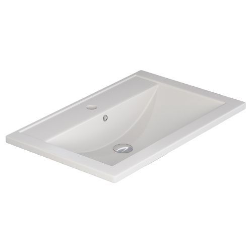 Раковина из искусственного камня Uperwood Foster Quartz 291030032 70х46 полувстраиваемая цвет белый