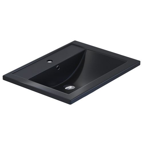Раковина кварцевая Uperwood Foster Quartz 291030054 60х41 полувстраиваемая цвет черный