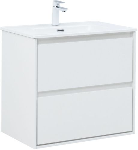 Тумба под раковину Aquanet Милан 00336368 70х45х64 подвесная цвет белый