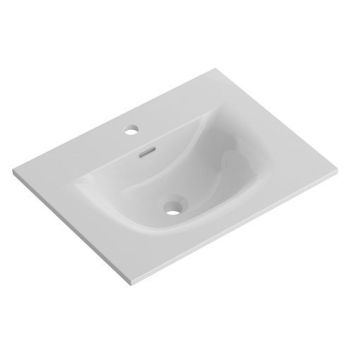 Раковина керамическая BelBagno Uno BB-8099-60 60х50 накладная цвет белый 1 отверстие под смеситель
