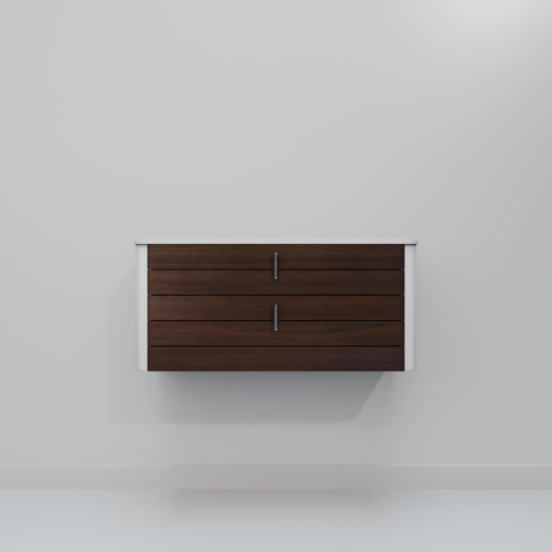 Тумба с раковиной Art Decco Gabriella (Габриелла) AGB09W24S100 90x45x40 подвесная цвет черный орех