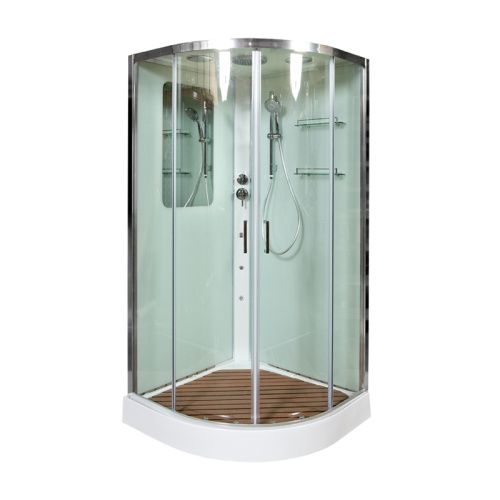 Душевая кабина AvaCan A01GM 100х100 четверть круга с крышей ориентация универсальная