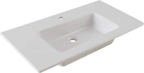 Раковина керамическая Allen Brau Fantasy 4.11026.20 92х47 полувстраиваемая цвет белый 1 отверстие под смеситель