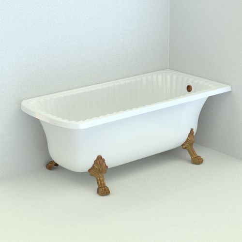 Ванна из искусственного мрамора Migliore OLIVIA ANG 25500 174х80 отдельностоящая прямоугольная с ножками