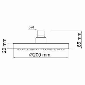 Верхний душ WasserKRAFT  A020 хром - фото 4