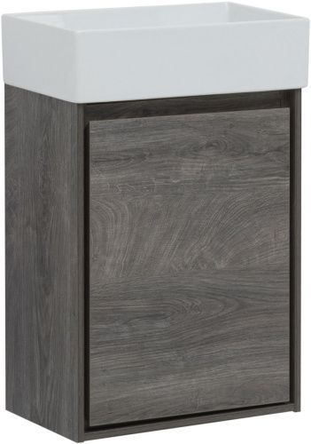 Тумба под раковину Aquanet Милан 00339964 42х23х54 подвесная цвет темное дерево