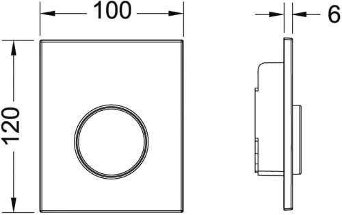 Панель смыва механическая Tece TECEloop 9242625 цвет хром - фото 2