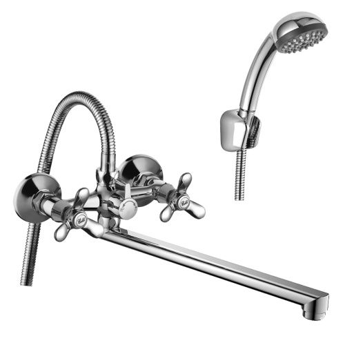 Смеситель для ванны Rossinka Q Q02-80 настенный хром