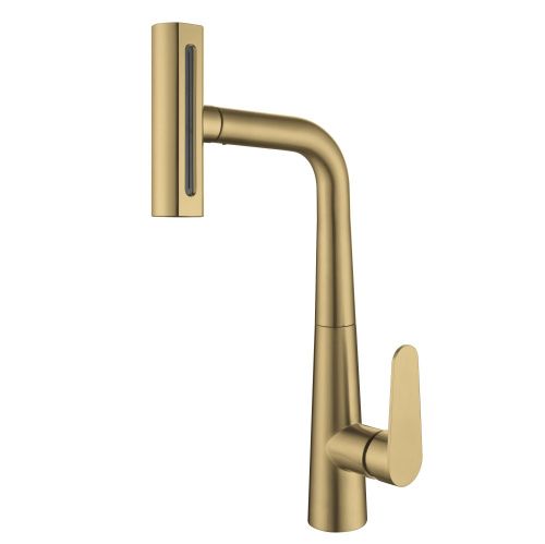 Смеситель для кухни Fmark FS8277C на мойку золото матовое