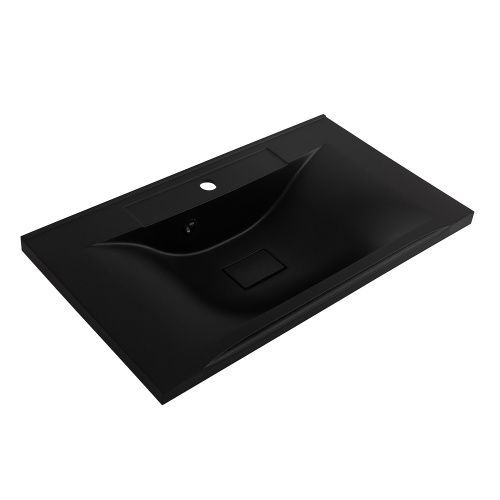 Раковина из искусственного камня BelBagno BB800/450-LV-ART-PR-NERO 80х50 накладная цвет черный 1 отверстие под смеситель