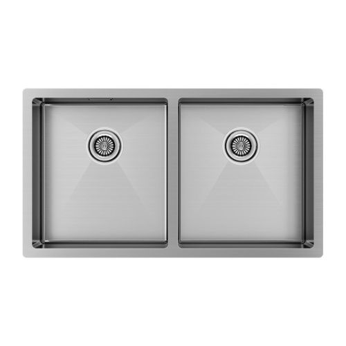 Кухонная мойка Paulmark GERBERG 78/2 UNI PM237844-BS 35х39 цвет брашированная нержавеющая сталь поверхность матовая