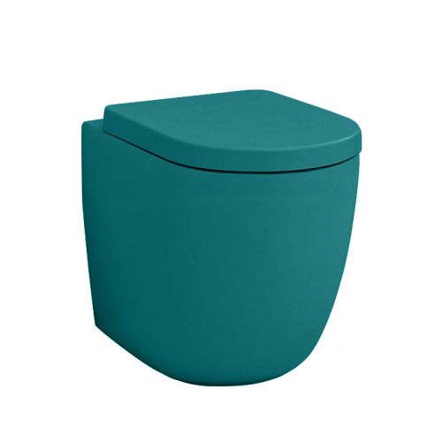 Чаша унитаза напольная Artceram File 2.0 FLV005 43 00 цвет зеленый матовый без сиденья безободковая каскадный смыв