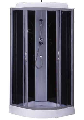 Душевая кабина Loranto CS-6611 G, 100*100*215 100х100 четверть круга с крышей ориентация универсальная