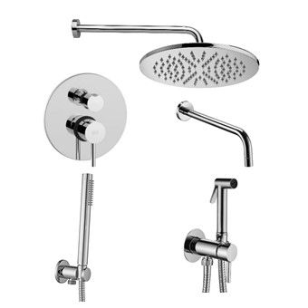 Душевая система Paffoni Light KITZLIG019CR141 встраиваемая в стену