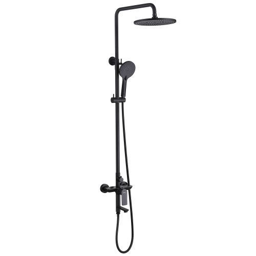 Душевая стойка ABBER AF8016NB настенная цвет черный матовый