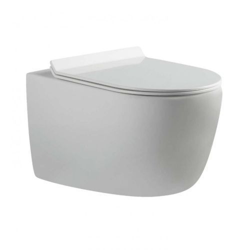 Унитаз подвесной Bravat Gina C21172UW-ENG белый с сиденьем микролифт безободковый каскадный смыв